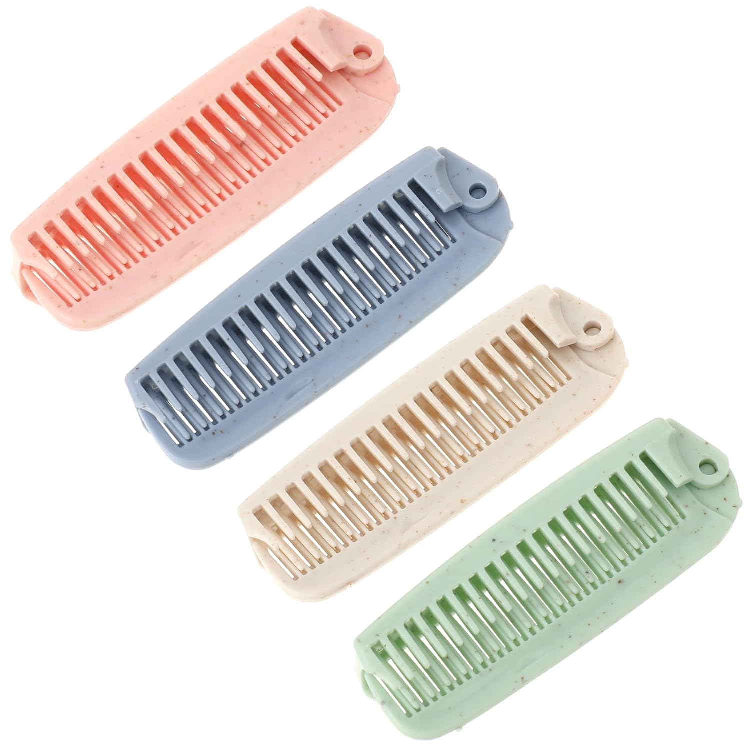 4pcs пшеничная солома складная расческа